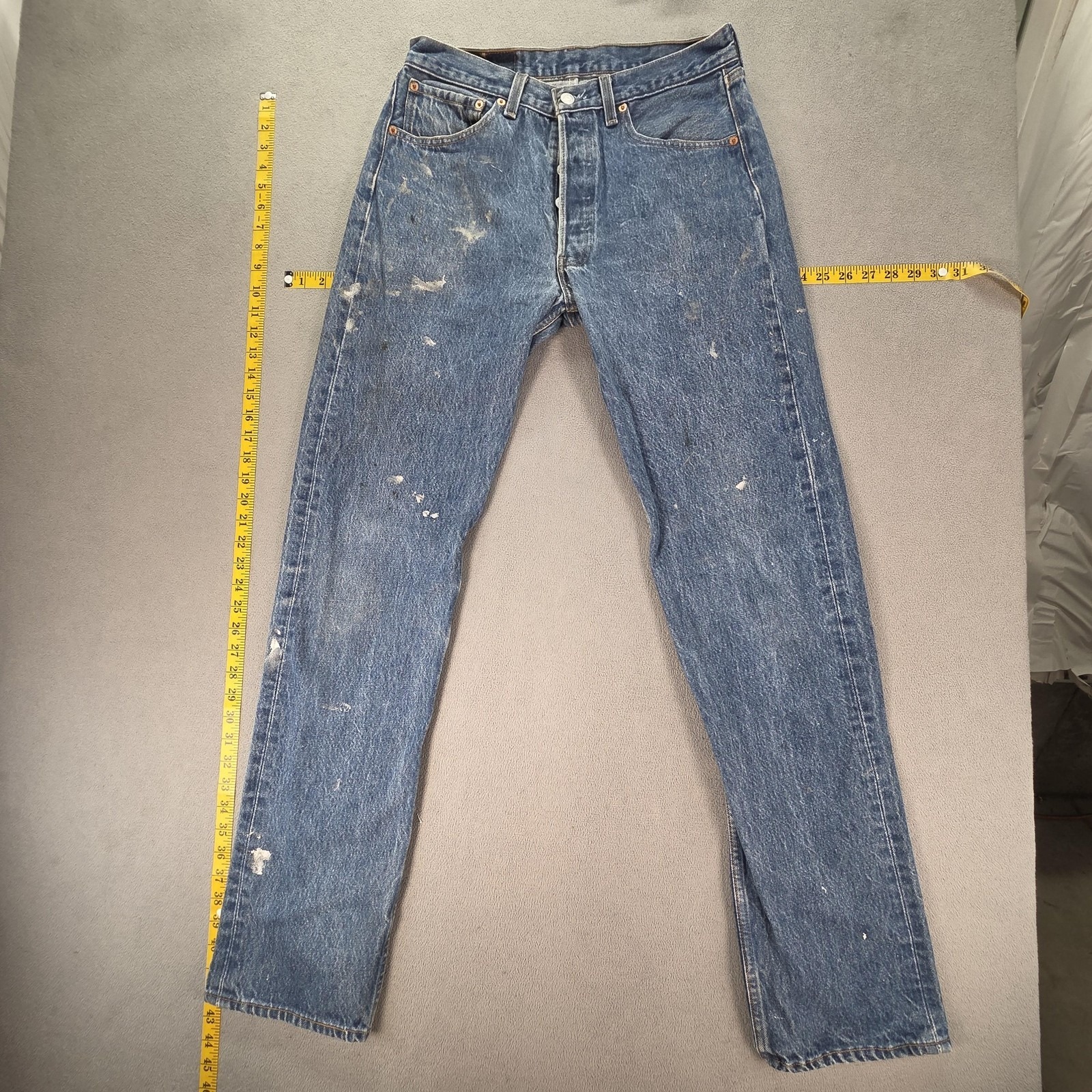 Vtg Levis 501 Jeans Mens Blue Wash Straight Button Fly Usa 90s Fits 30x33